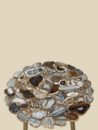 Damon Agate Side Table - Blue & Black - thumbnail 5