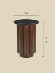 Shawn Black Marble Side Table - thumbnail 6