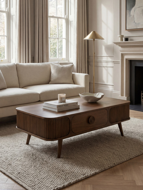 Abaca Mango Wood Coffee Table - image 1