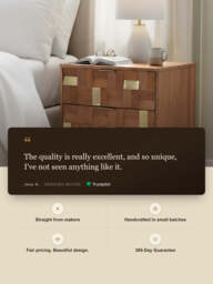 Caspian Two Drawer Bedside Table - thumbnail 3