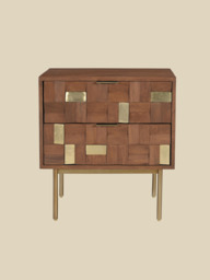 Caspian Two Drawer Bedside Table - thumbnail 2