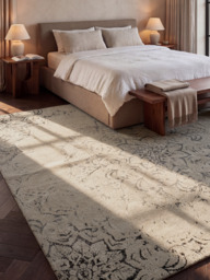 Tracy Wool & Bamboo Silk Hand-Knotted Rug - Charcoal - thumbnail 2