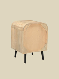 Cayman Two Drawer Wooden Bedside Table - thumbnail 5