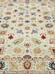Selra Hand-Knotted Wool & Bamboo Silk Rug - Grey - thumbnail 3