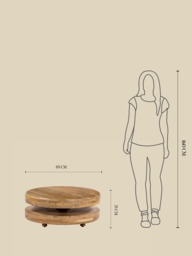 Birdie Mango Wood Coffee Table - thumbnail 4