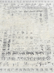 Umar Wool & Bamboo Silk Hand-Knotted Rug - Grey - thumbnail 4