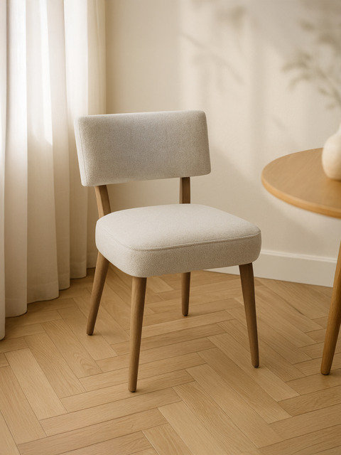 Keaton Cream Upholstered Dining Chair - image 1