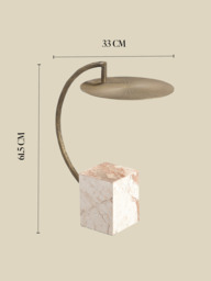 Ambrose Marble-Iron Side Table - thumbnail 6
