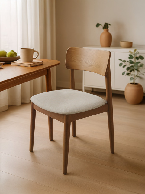 Noami Cream Upholstered Dining Chair - image 1