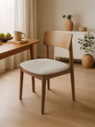 Noami Cream Upholstered Dining Chair - thumbnail 1