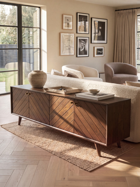 Carrie Mango Wood Media Unit - image 1