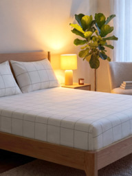 Ryan Organic Fitted Sheet Set - Charcoal / Double