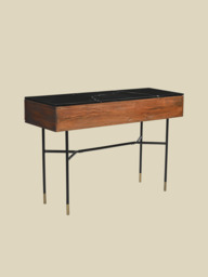 Monroe Black Marble Top Console Table - thumbnail 4