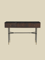 Monroe Black Marble Top Console Table - thumbnail 2