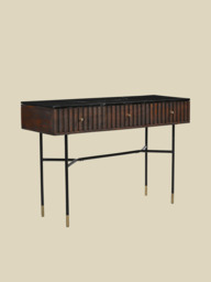 Monroe Black Marble Top Console Table - thumbnail 3