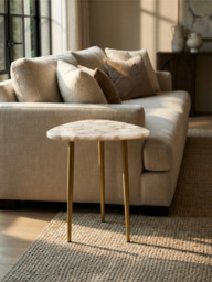 Karin White Agate Side Table - thumbnail 1