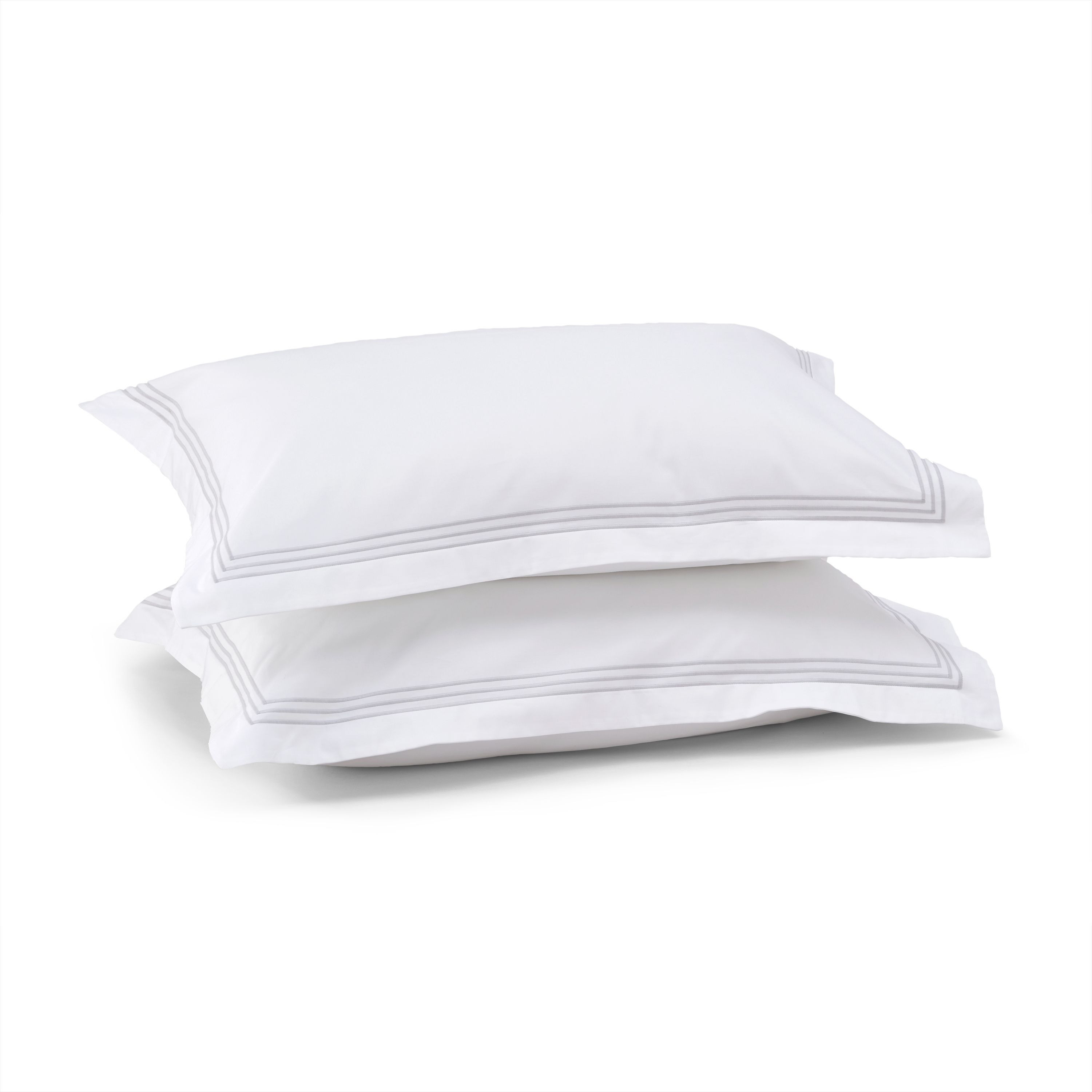 Cotton Collection Sateen Triple Row Cord Pillowcase Pair - image 1