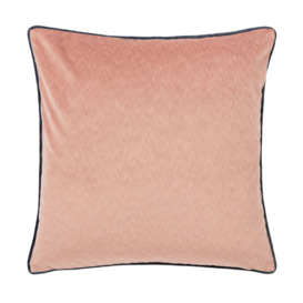 Velvet Contrast Piped Cushion