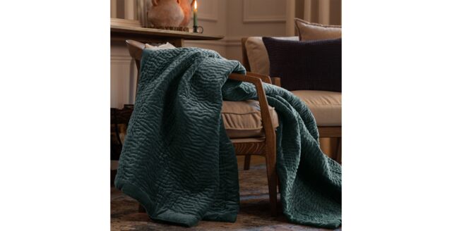 Lucy Velvet Quilted Throw