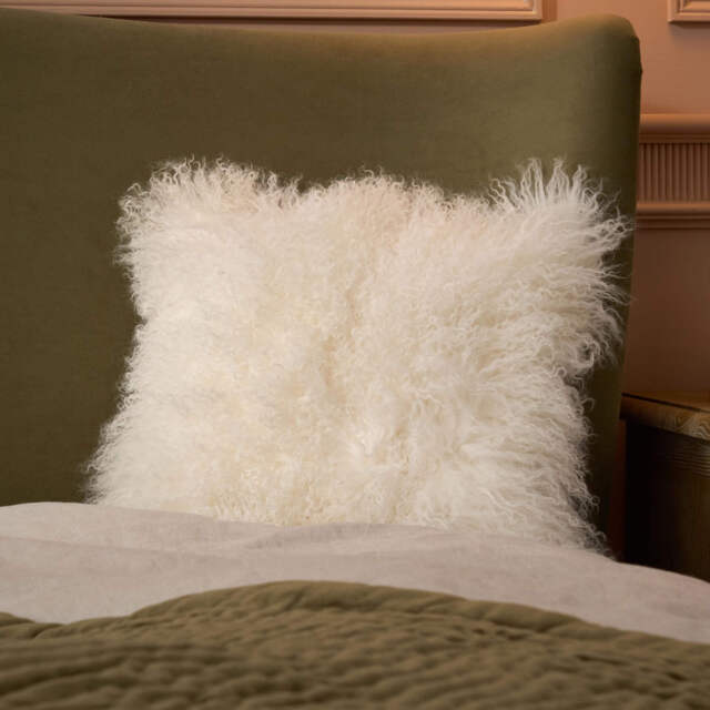 MONGOLI SQUARE CUSHION ECRU - image 1