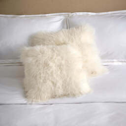 MONGOLI SQUARE CUSHION ECRU - thumbnail 2