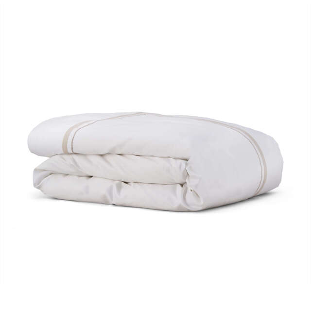 Cotton Collection Sateen Double Row Duvet Cover