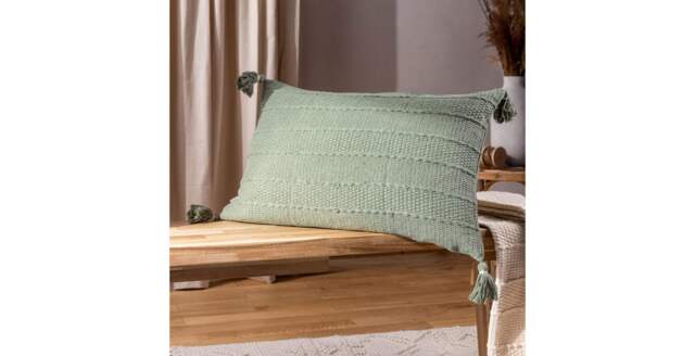 Textured Tassel Cushion