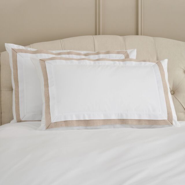 Natural Collection Linen Border Pillowcase Pair - image 1