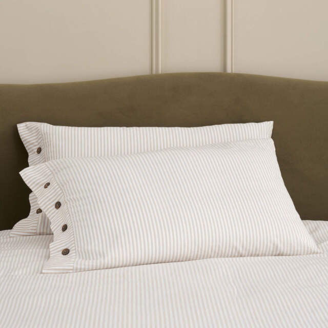 Cotton Collection Dyed Stripe Pillowcase Pair