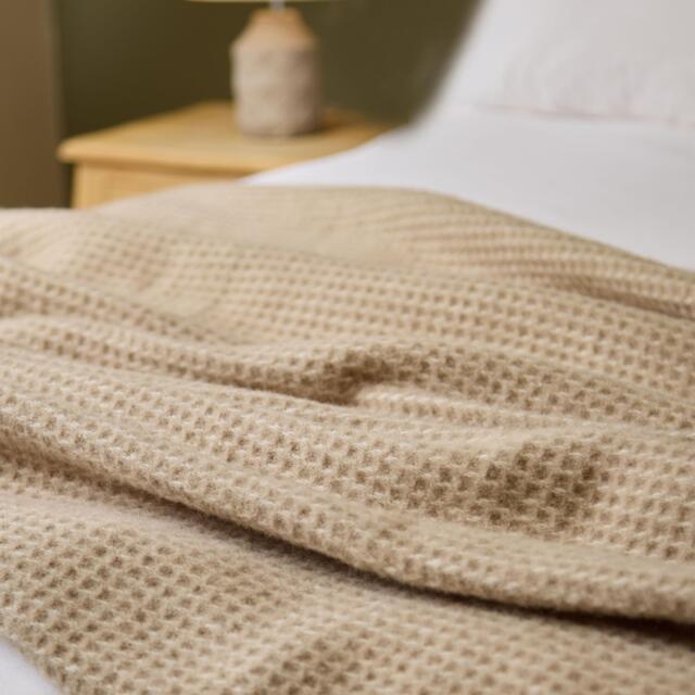 Natural Waffle Throw - image 1