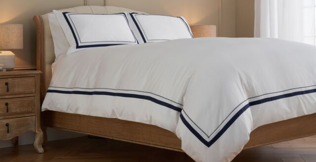 Cotton Collection Sateen Double Row Duvet Cover