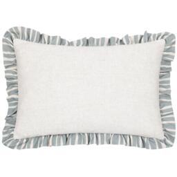 CARMON STRIPE 40X60 FEATHER CUSHION LINEN/BLUE - thumbnail 5