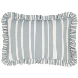 CARMON STRIPE 40X60 FEATHER CUSHION LINEN/BLUE - thumbnail 3
