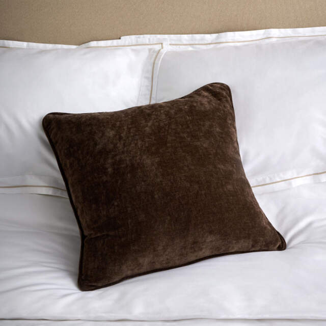 HEAVY CHENILLE SQUARE BROWN - image 1