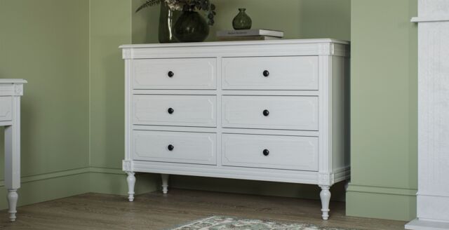 Casterton Ivory 6 Drawer Wide Chest