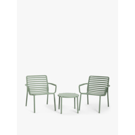 Nardi Doga Bistro Set with Bistro Table and 2 Relax Chairs Green