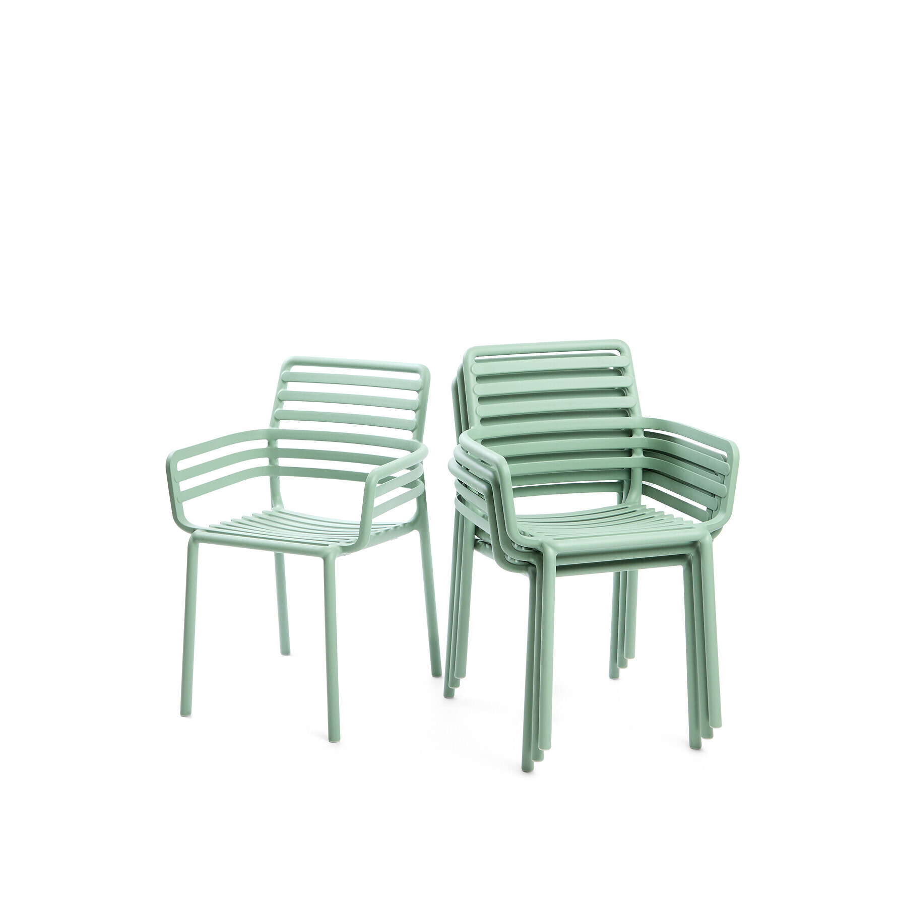 Nardi Doga Armchairs In Menta- Pack of 4 Green - image 1