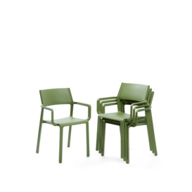 Nardi Trill Armchair in Agave- Pack of 4 Green