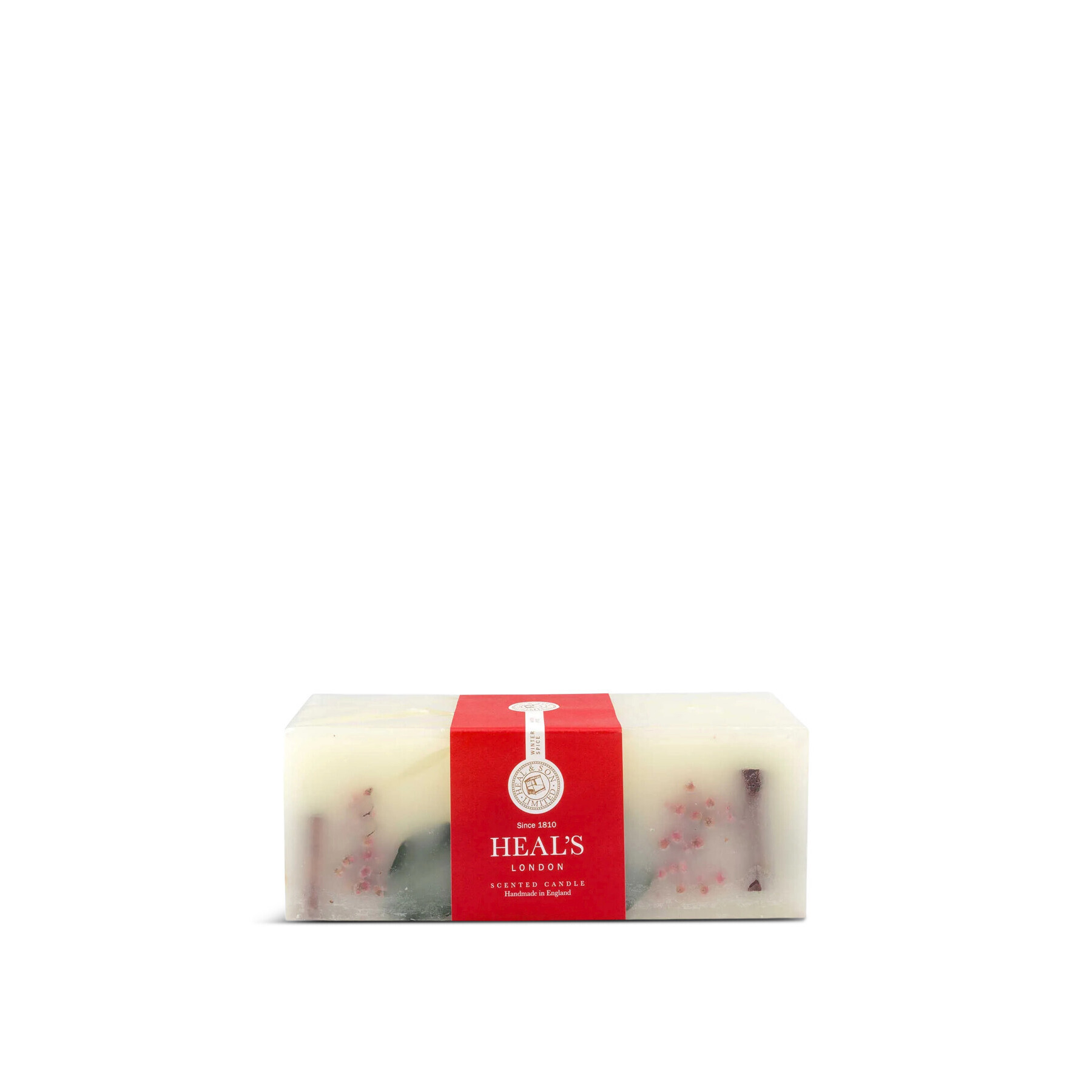 Heal's Winter Spice Brick Candle With Botanicals White - image 1