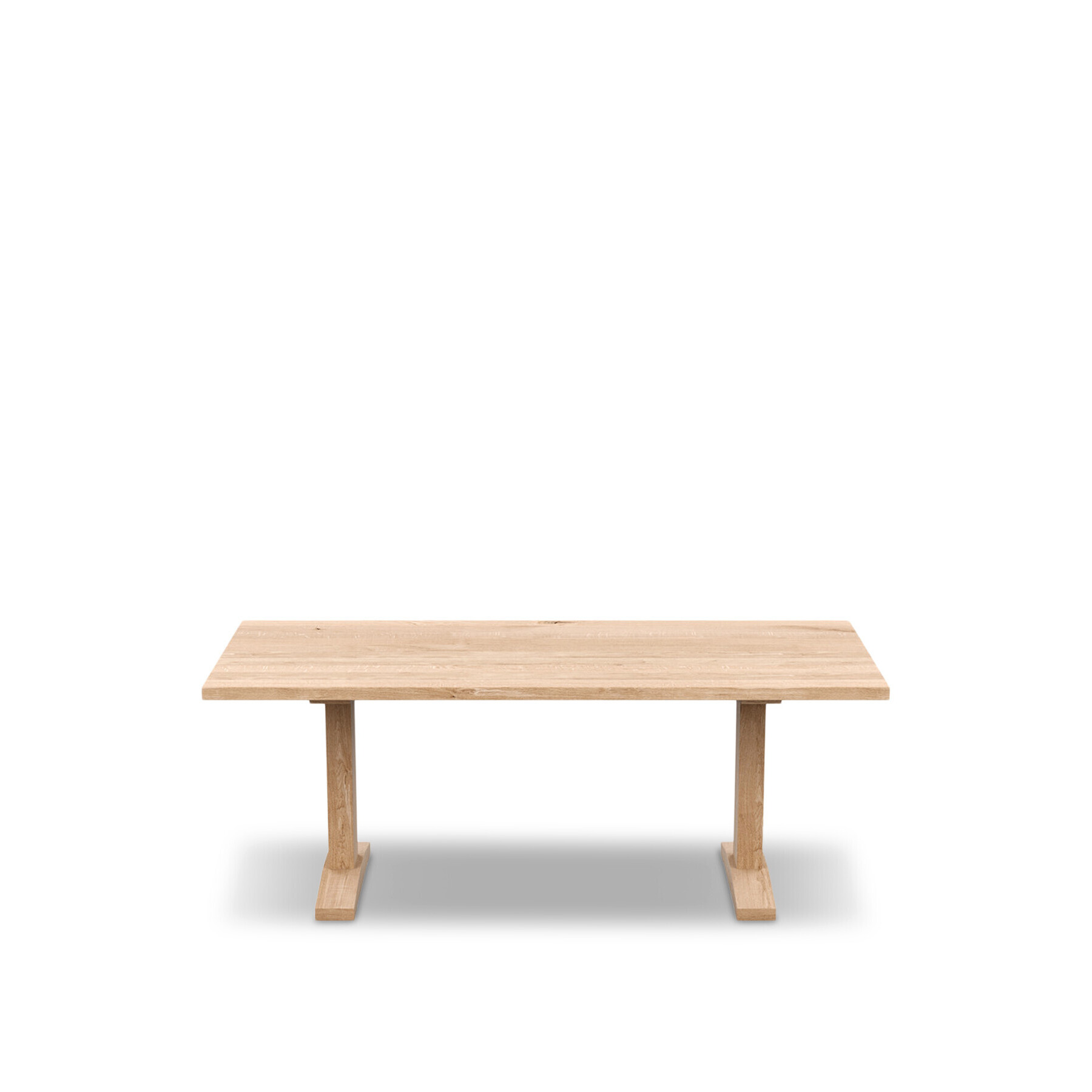 Heal's Lisbon Table White Oak Straight Edge - Size 200x100x76 Brown