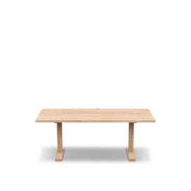 Heal's Lisbon Table White Oak Straight Edge - Size 200x100x76 Brown