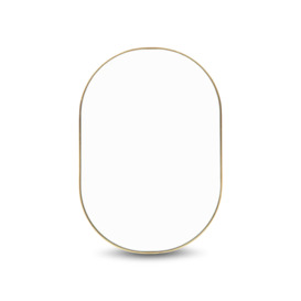 Heal's Fine Edge Mirror Oval - Size Medium Gold - thumbnail 1