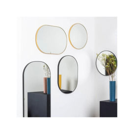 Heal's Fine Edge Mirror Oval - Size Medium Silver - thumbnail 2