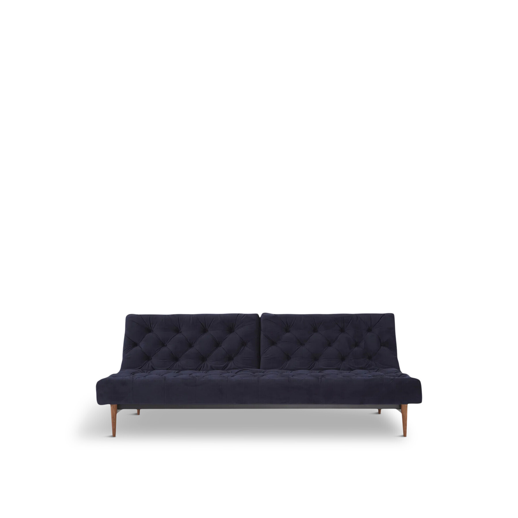 Heal's 40 Winks Sofa Bed Dark Blue Velvet - Size 210x54x69