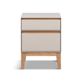 Heal's Lars Bedside Table Cashmere and Oak - Size 40x35x52 White