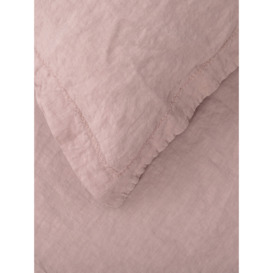 Heal's Washed Linen Fitted Sheet - Size Double Pink