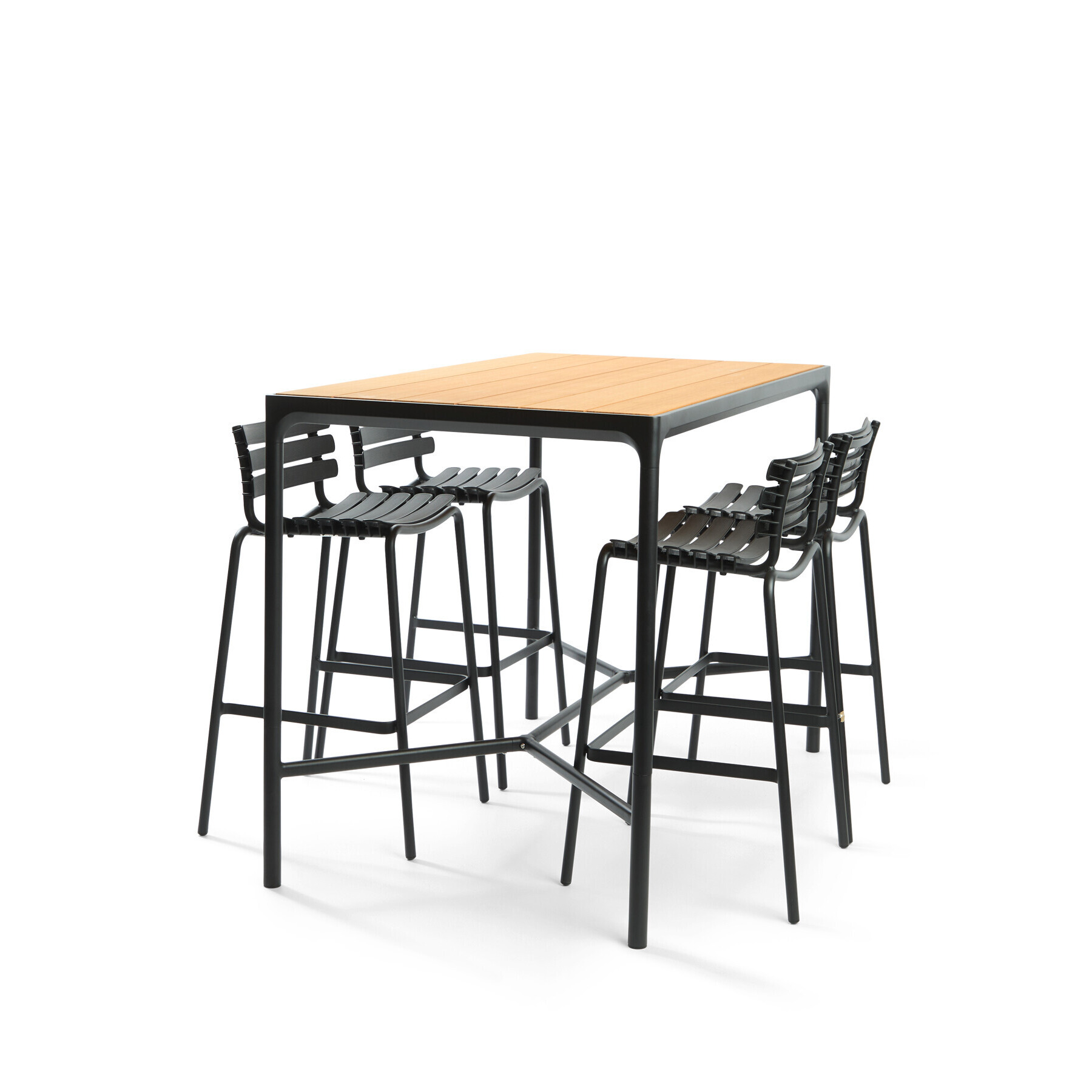 Houe FOUR Bar Set with Bar Table and 4 Bar Chairs Black - image 1
