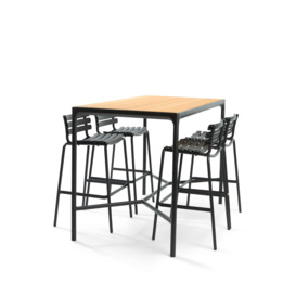 Houe FOUR Bar Set with Bar Table and 4 Bar Chairs Black