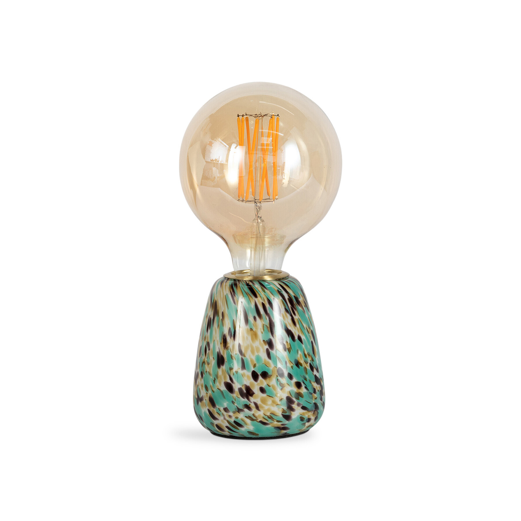 Heal's Confetti Glass Table Lamp Turquoise Small - Size 12x10x10 Blue - image 1