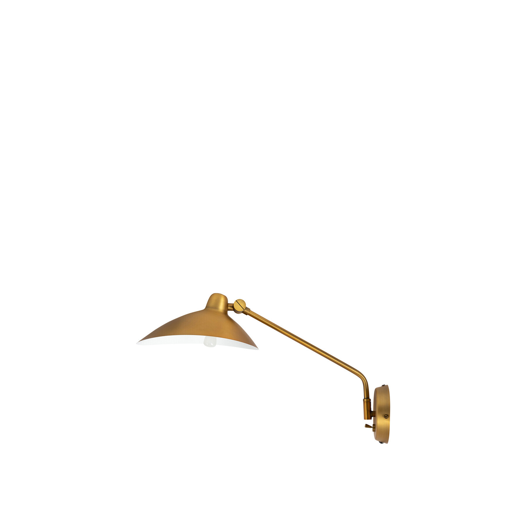 Heal's Milton Swing Arm Wall Light Brass - Size 34x21x52.2 Gold - image 1